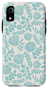 Baby Blue Floral Pattern - Phone Case