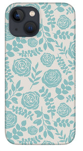 Baby Blue Floral Pattern - Phone Case