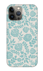 Baby Blue Floral Pattern - Phone Case