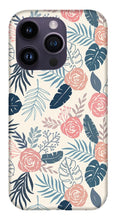 Load image into Gallery viewer, Blue and Blush Tropical Floral Pattern - Phone Case