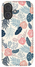 Load image into Gallery viewer, Blue and Blush Tropical Floral Pattern - Phone Case
