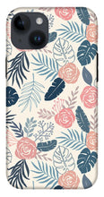 Load image into Gallery viewer, Blue and Blush Tropical Floral Pattern - Phone Case