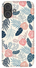 Load image into Gallery viewer, Blue and Blush Tropical Floral Pattern - Phone Case