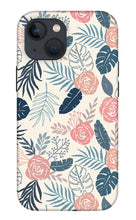 Load image into Gallery viewer, Blue and Blush Tropical Floral Pattern - Phone Case