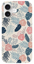 Load image into Gallery viewer, Blue and Blush Tropical Floral Pattern - Phone Case