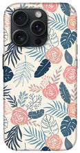 Load image into Gallery viewer, Blue and Blush Tropical Floral Pattern - Phone Case