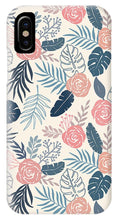Load image into Gallery viewer, Blue and Blush Tropical Floral Pattern - Phone Case