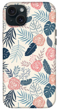 Load image into Gallery viewer, Blue and Blush Tropical Floral Pattern - Phone Case