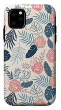 Load image into Gallery viewer, Blue and Blush Tropical Floral Pattern - Phone Case