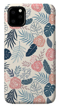 Load image into Gallery viewer, Blue and Blush Tropical Floral Pattern - Phone Case