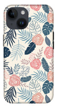 Load image into Gallery viewer, Blue and Blush Tropical Floral Pattern - Phone Case