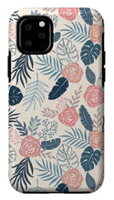 Load image into Gallery viewer, Blue and Blush Tropical Floral Pattern - Phone Case