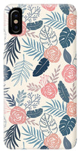 Load image into Gallery viewer, Blue and Blush Tropical Floral Pattern - Phone Case