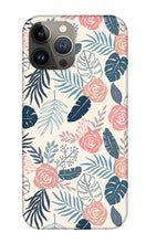 Load image into Gallery viewer, Blue and Blush Tropical Floral Pattern - Phone Case