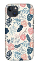 Load image into Gallery viewer, Blue and Blush Tropical Floral Pattern - Phone Case