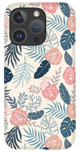 Load image into Gallery viewer, Blue and Blush Tropical Floral Pattern - Phone Case