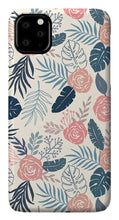 Load image into Gallery viewer, Blue and Blush Tropical Floral Pattern - Phone Case