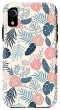 Load image into Gallery viewer, Blue and Blush Tropical Floral Pattern - Phone Case
