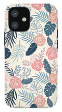 Load image into Gallery viewer, Blue and Blush Tropical Floral Pattern - Phone Case