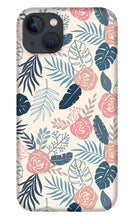Load image into Gallery viewer, Blue and Blush Tropical Floral Pattern - Phone Case