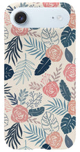 Load image into Gallery viewer, Blue and Blush Tropical Floral Pattern - Phone Case