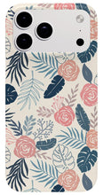 Load image into Gallery viewer, Blue and Blush Tropical Floral Pattern - Phone Case