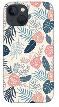 Load image into Gallery viewer, Blue and Blush Tropical Floral Pattern - Phone Case