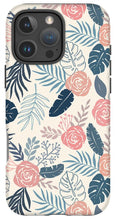 Load image into Gallery viewer, Blue and Blush Tropical Floral Pattern - Phone Case