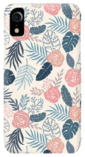 Load image into Gallery viewer, Blue and Blush Tropical Floral Pattern - Phone Case