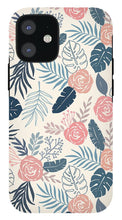 Load image into Gallery viewer, Blue and Blush Tropical Floral Pattern - Phone Case