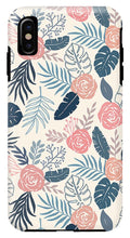 Load image into Gallery viewer, Blue and Blush Tropical Floral Pattern - Phone Case