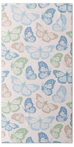 Blue Butterfly Pattern - Beach Towel