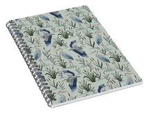 Load image into Gallery viewer, Blue Heron Pattern - Spiral Notebook