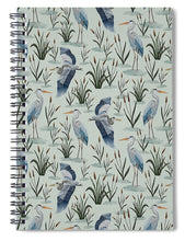 Load image into Gallery viewer, Blue Heron Pattern - Spiral Notebook