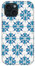 Load image into Gallery viewer, Blue Watercolor Tile Pattern - Phone Case
