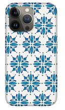 Load image into Gallery viewer, Blue Watercolor Tile Pattern - Phone Case