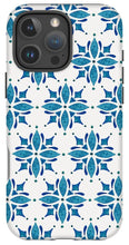 Load image into Gallery viewer, Blue Watercolor Tile Pattern - Phone Case