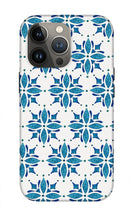 Load image into Gallery viewer, Blue Watercolor Tile Pattern - Phone Case
