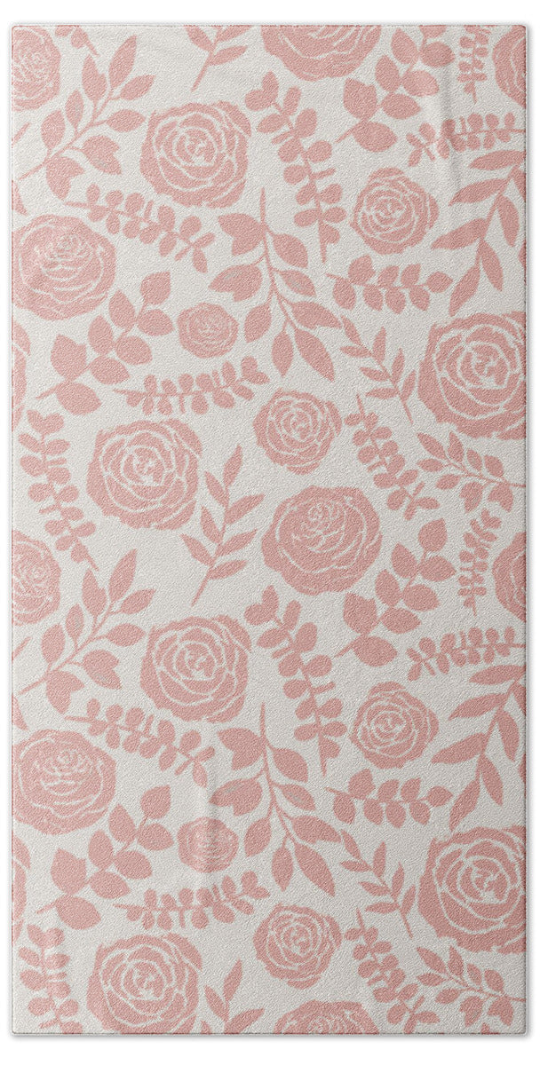 Blush Floral Pattern - Beach Towel