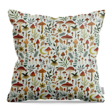 Load image into Gallery viewer, Botanical Mushroom Forest Pattern - Throw Pillow