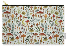 Load image into Gallery viewer, Botanical Mushroom Forest Pattern - Zip Pouch