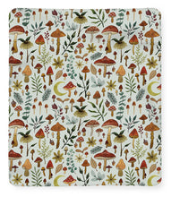 Load image into Gallery viewer, Botanical Mushroom Forest Pattern - Blanket