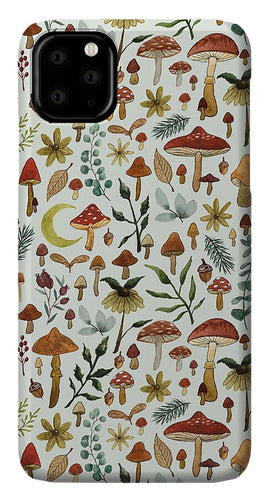 Botanical Mushroom Forest Pattern - Phone Case