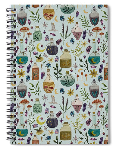 Botanical Potions Pattern - Spiral Notebook