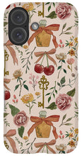Load image into Gallery viewer, Bows, Flowers and Cherries Pattern - Phone Case