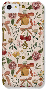 Bows, Flowers and Cherries Pattern - Phone Case