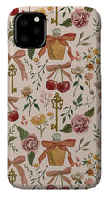 Load image into Gallery viewer, Bows, Flowers and Cherries Pattern - Phone Case