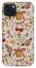 Load image into Gallery viewer, Bows, Flowers and Cherries Pattern - Phone Case