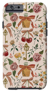 Bows, Flowers and Cherries Pattern - Phone Case