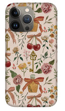 Load image into Gallery viewer, Bows, Flowers and Cherries Pattern - Phone Case